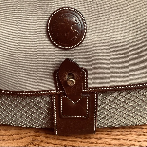 Hunting World Authentic RARE Shoulder Canvass Leather Brown Tan Messenger Bag - Picture 4 of 11